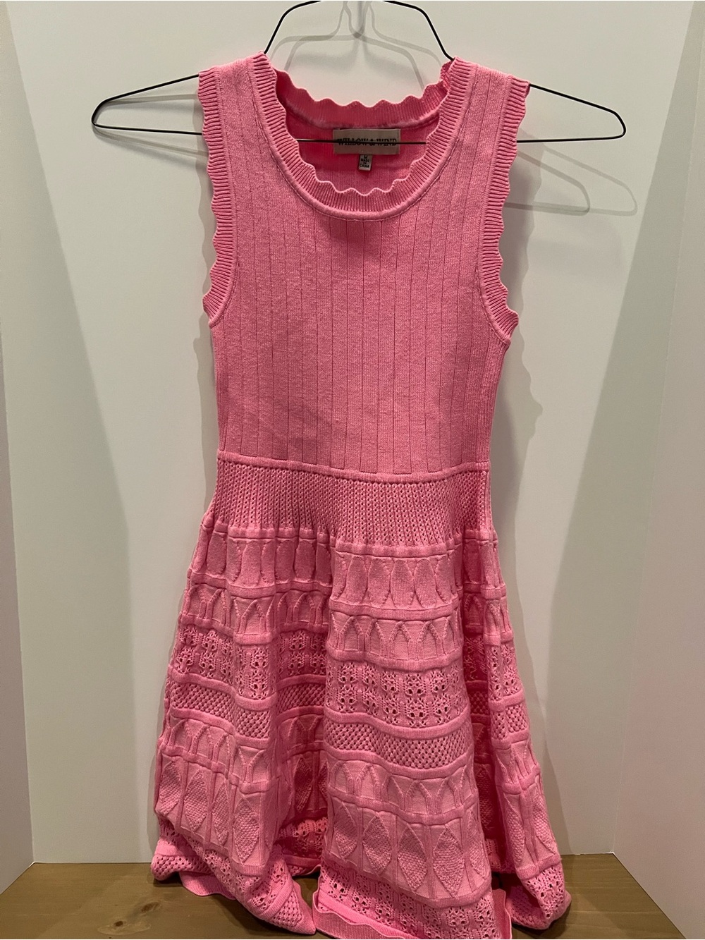 Women’s Pink Knit Fit & Flare Dress
